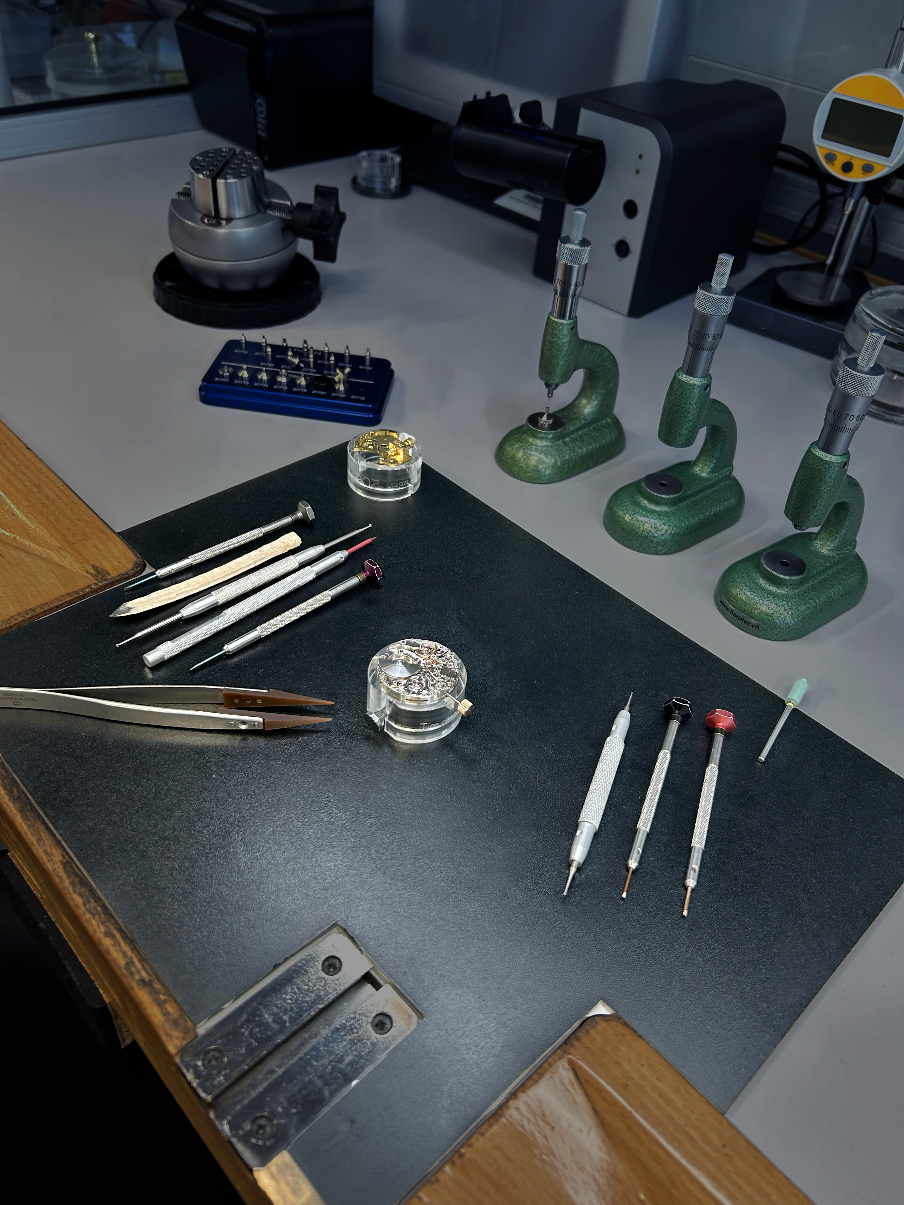 Macro-détail d’un mouvement horloger